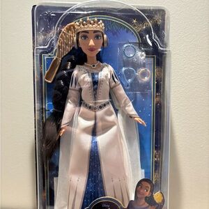 Disney Royal Doll in Elegant White and Blue Gown